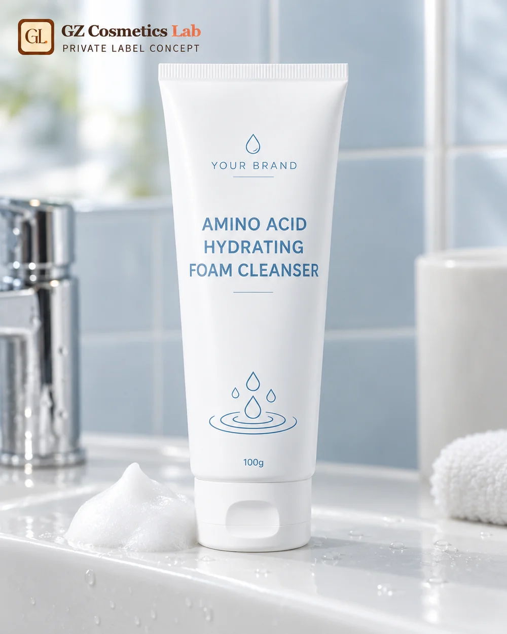 Amino Acid Hydrating Foam Cleanser - OEM/ODM cosmetics manufacturing Guangzhou