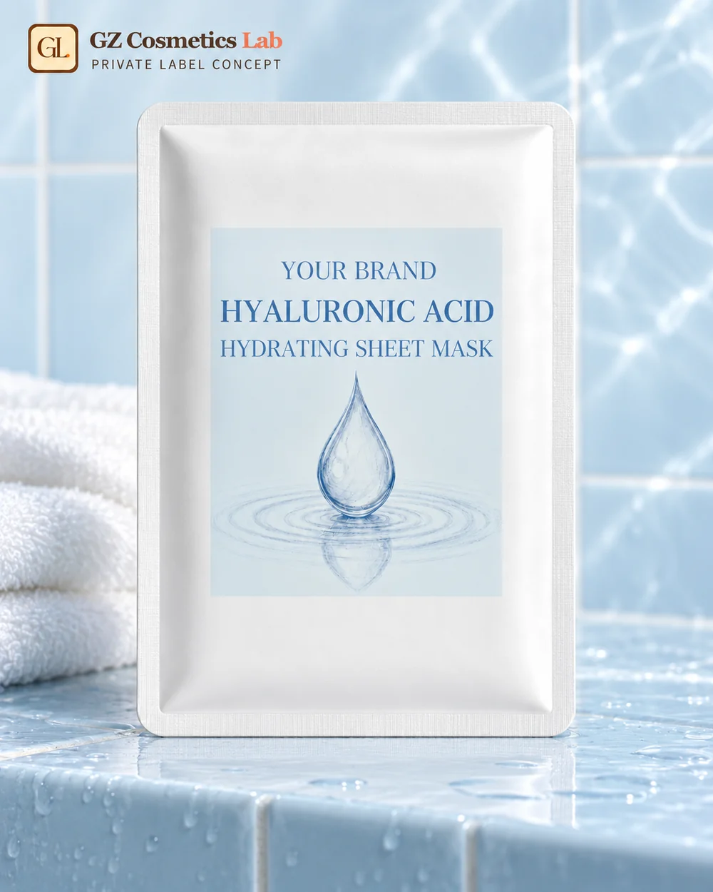 Hyaluronic Acid Hydrating Sheet Mask - OEM/ODM cosmetics manufacturing Guangzhou