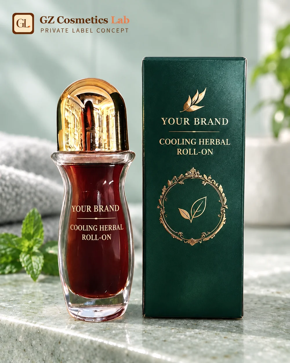 Cooling Roll-On Herbal Relief (Neck & Shoulder) - OEM/ODM cosmetics manufacturing Guangzhou