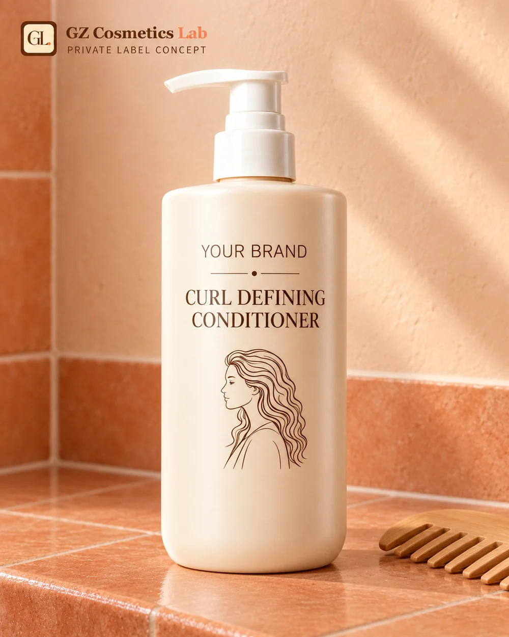 Curl Defining Conditioner — GZ Cosmetics Lab private-label packaging concept