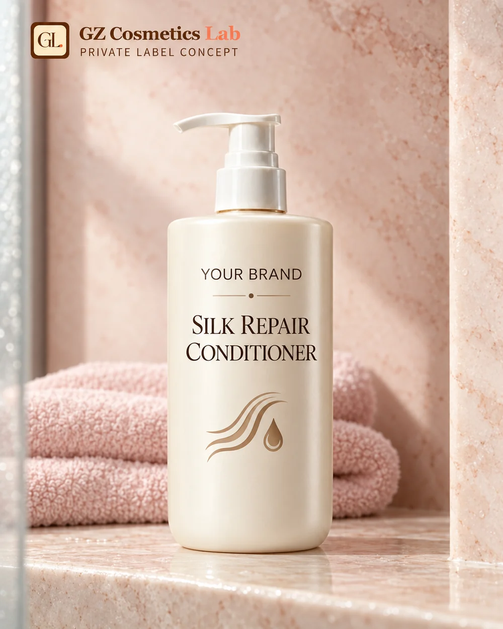 Silk Repair Conditioner — GZ Cosmetics Lab private-label packaging concept