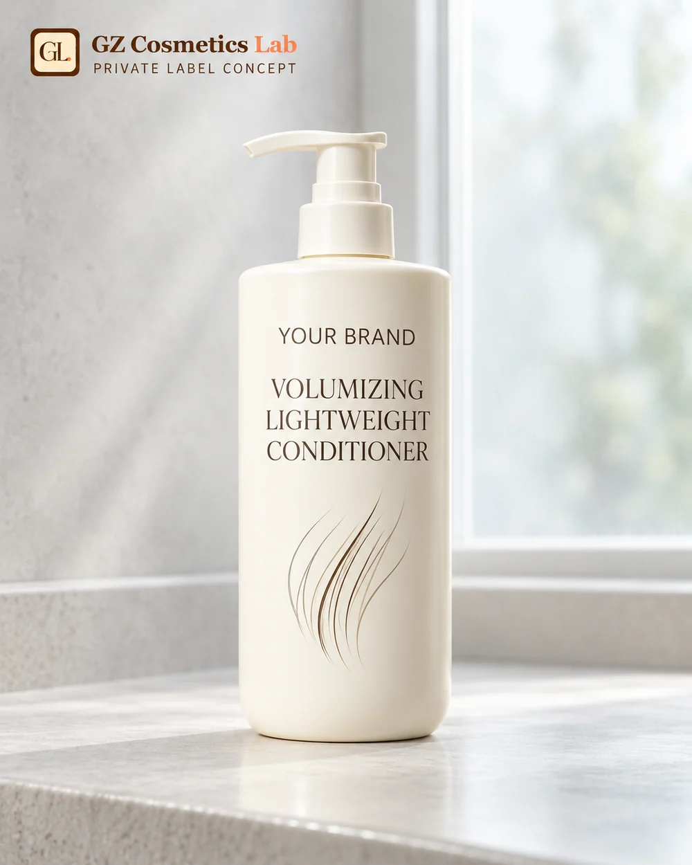 Volumizing Lightweight Conditioner — GZ Cosmetics Lab private-label packaging concept