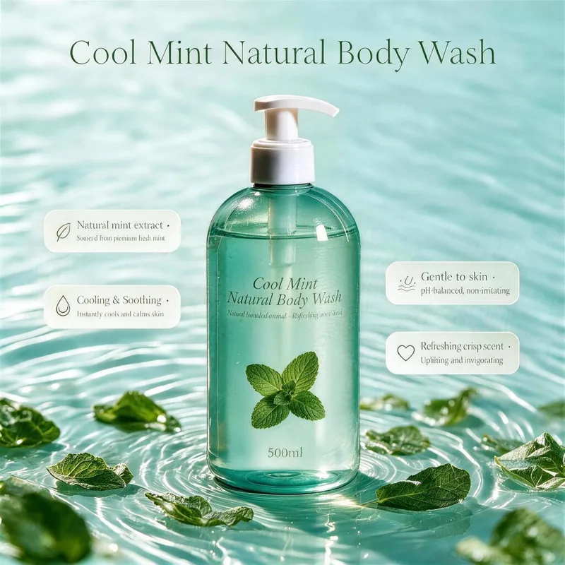 Cooling Peppermint Body Wash - OEM/ODM cosmetics manufacturing Guangzhou