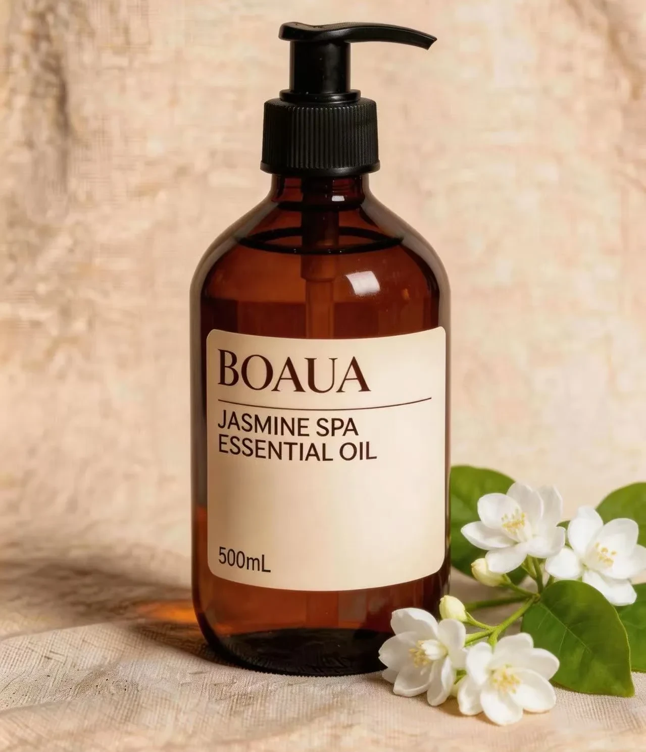 Jasmine premium spa massage oil used as a signature blend for hotel spa and high-end treatment menus