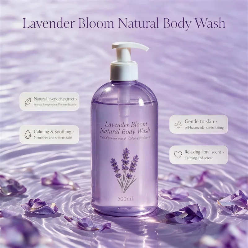Lavender Bloom Natural Body Wash - OEM/ODM cosmetics manufacturing Guangzhou