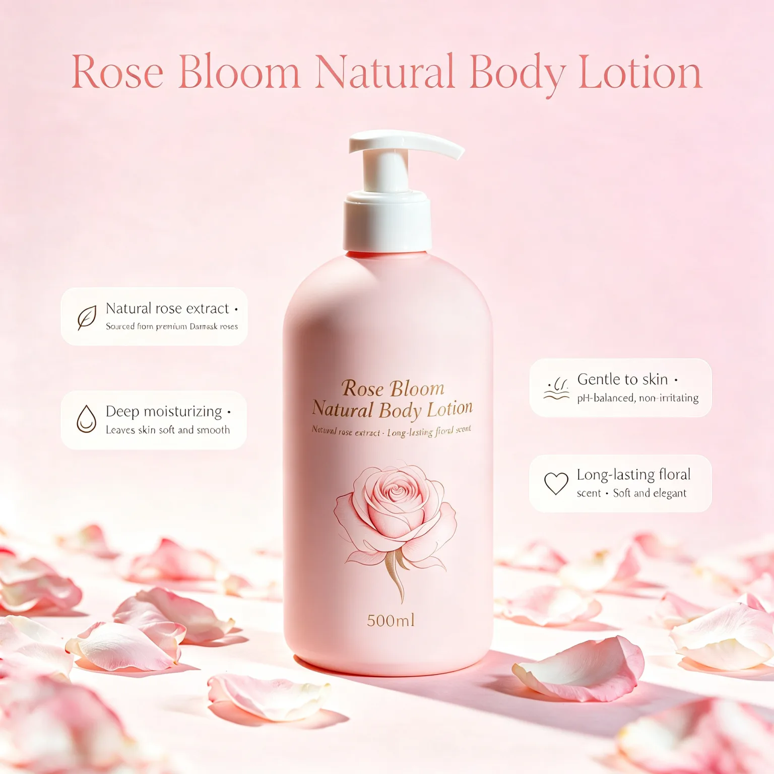 Rose Bloom Natural Body Lotion