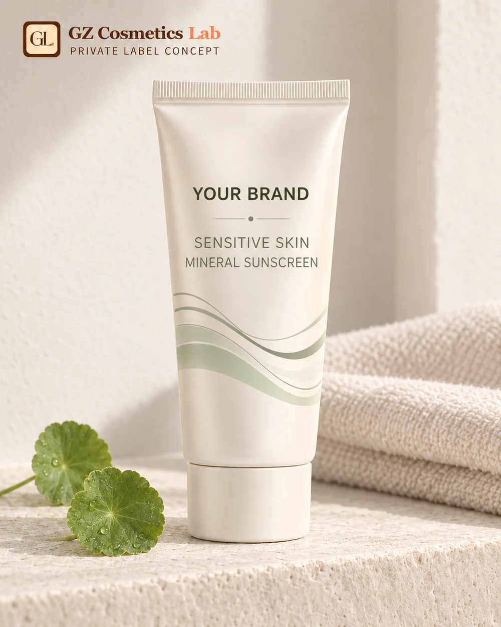 Sensitive Skin Mineral Sunscreen SPF30 - OEM/ODM cosmetics manufacturing Guangzhou